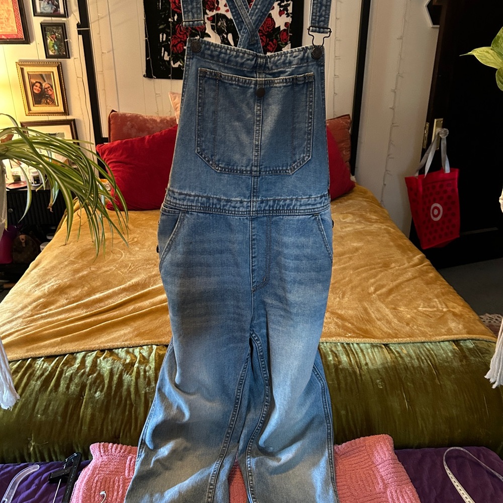 BDG Light Blue Denim Overalls